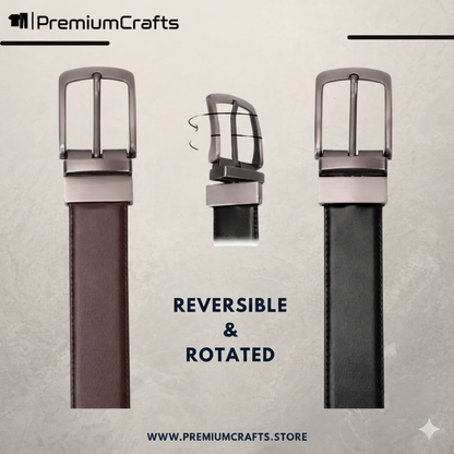 Premium Reversible Leather Belt – 2 Styles in 1